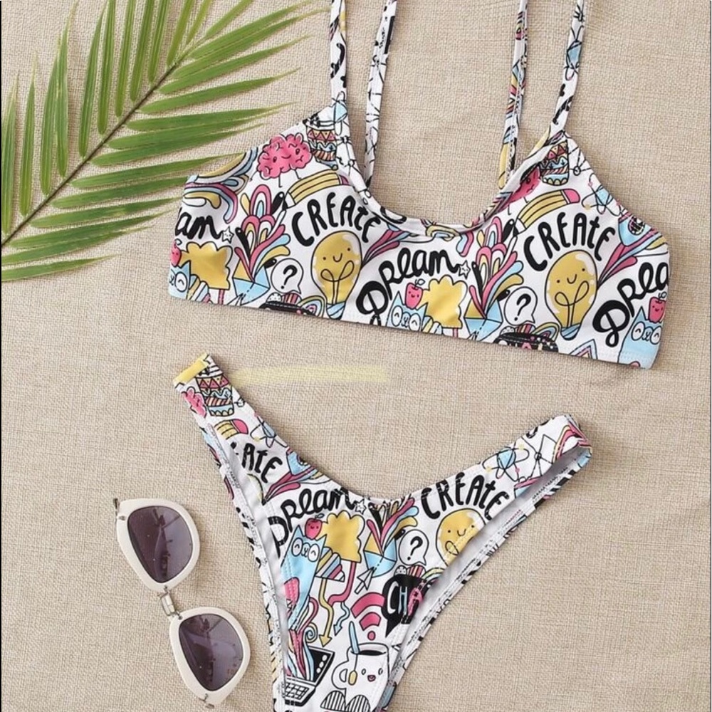 Shein two piece bathing suit bikini size small $20